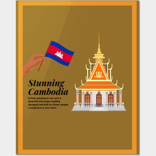 Stunning building structure in Cambodia Posters and Art